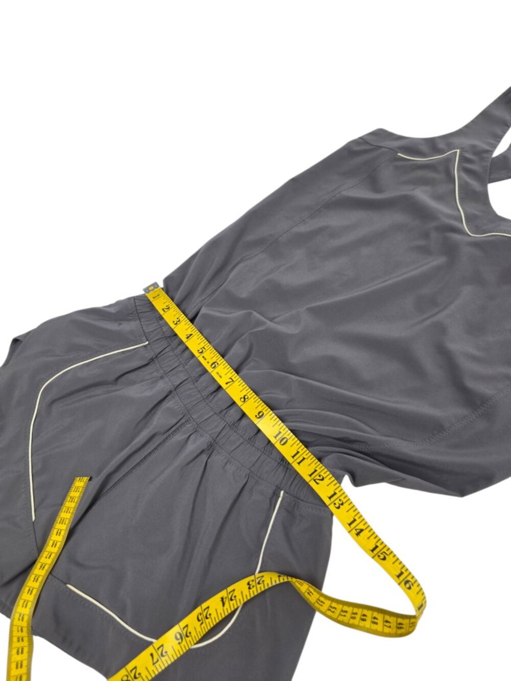 Lululemon Runsie Romper, One Piece, Grey, Lined Shorts, Lightweight - Picture 6 of 10